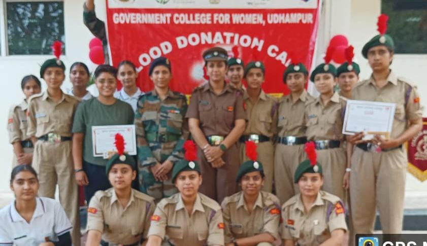 GCW Udhampur Organized Blood Donation Camp at Command Hospital NC