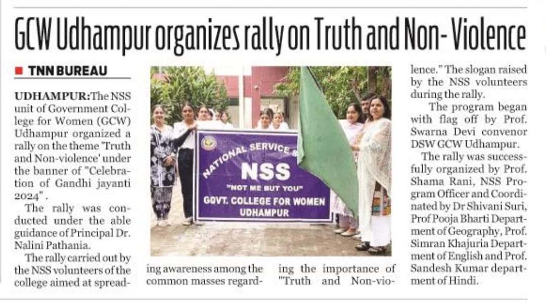 G.C.W Organizes rally on truth and Non-violence